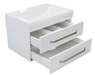 Подвесная тумба под раковину Эстет Monaco ФР-00002138 70см два ящика белый